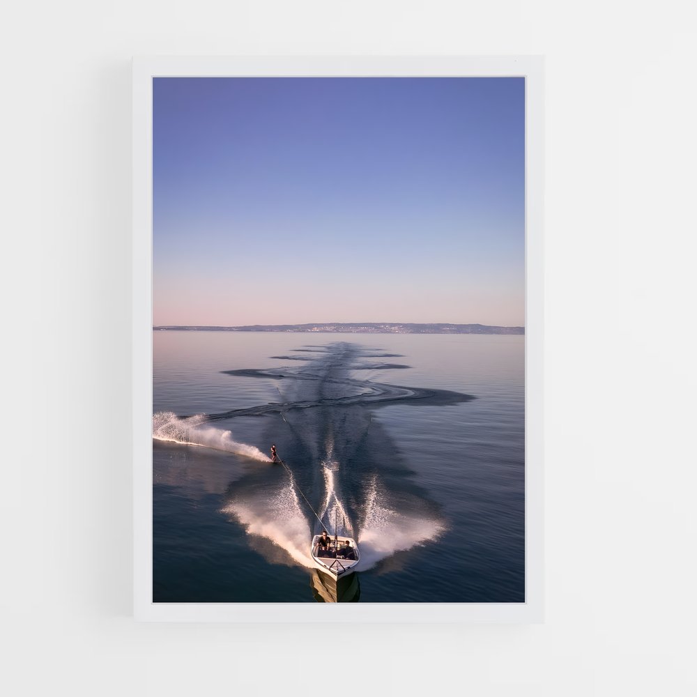 Poster Glisse Évasion – affiche Ski nautique (vue 3)
